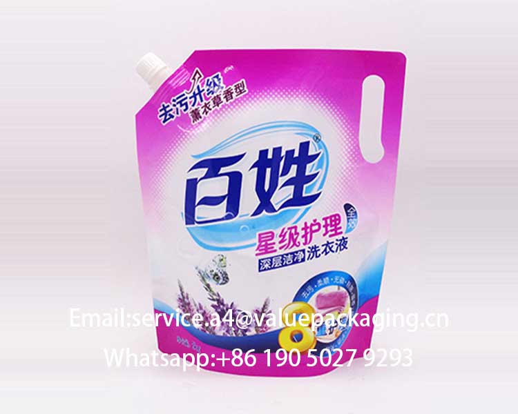 170 2Kg liquid detergent standup spout pouch