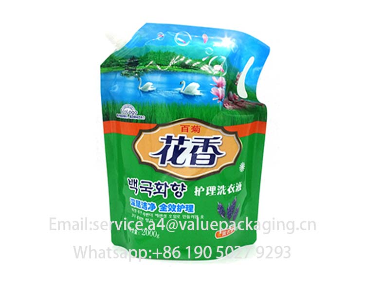 178-2 2Liter standing spout bag for liquid chemicals